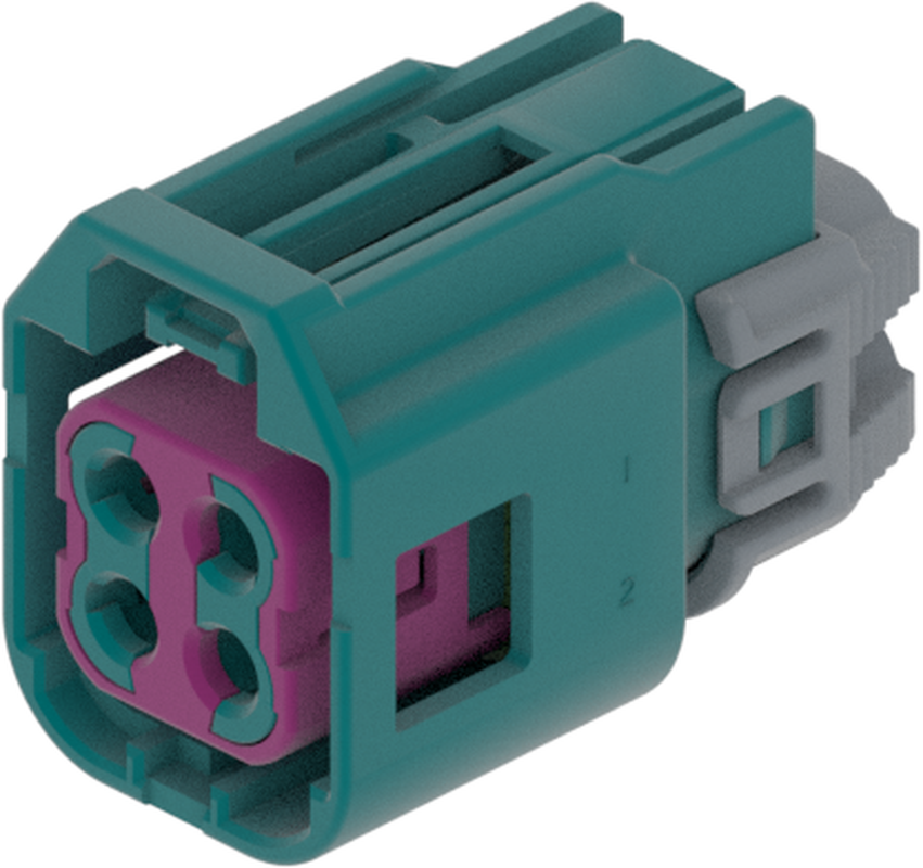 4 Port 2 Row MCA-A Female Mini Coax Water Blue Code Z