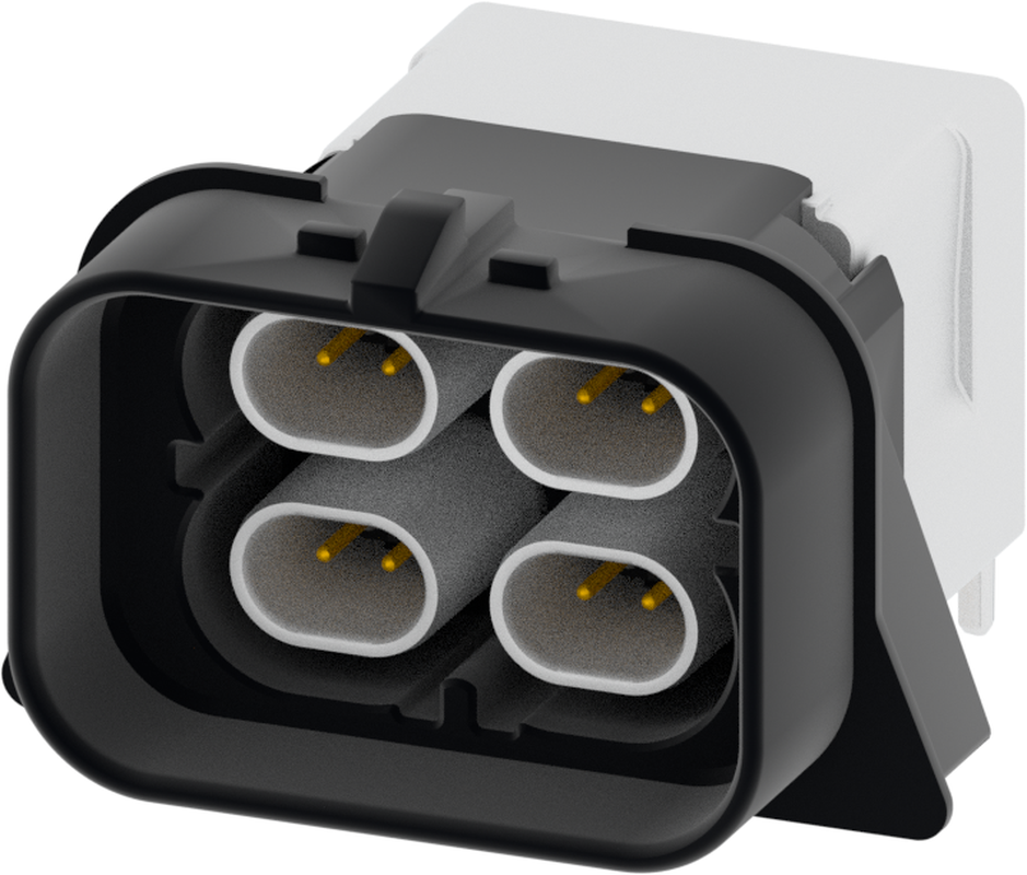 4 Port 2 Row Male H-MTD Black Code A