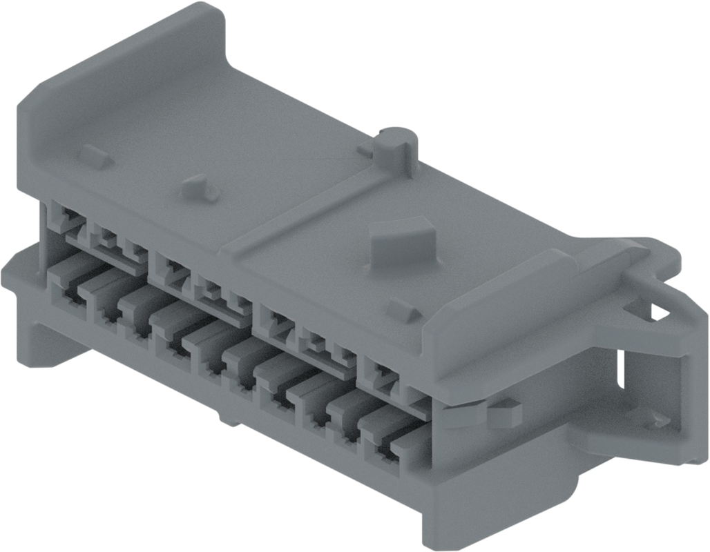 20 Way Female MIXED Unsealed Connector Dark Grey
