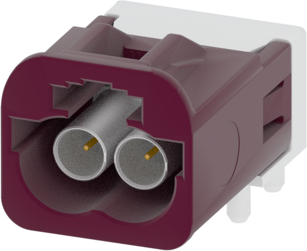 2 Port 1 Row MCA-B Male Mini Coax Claret Violet Code D