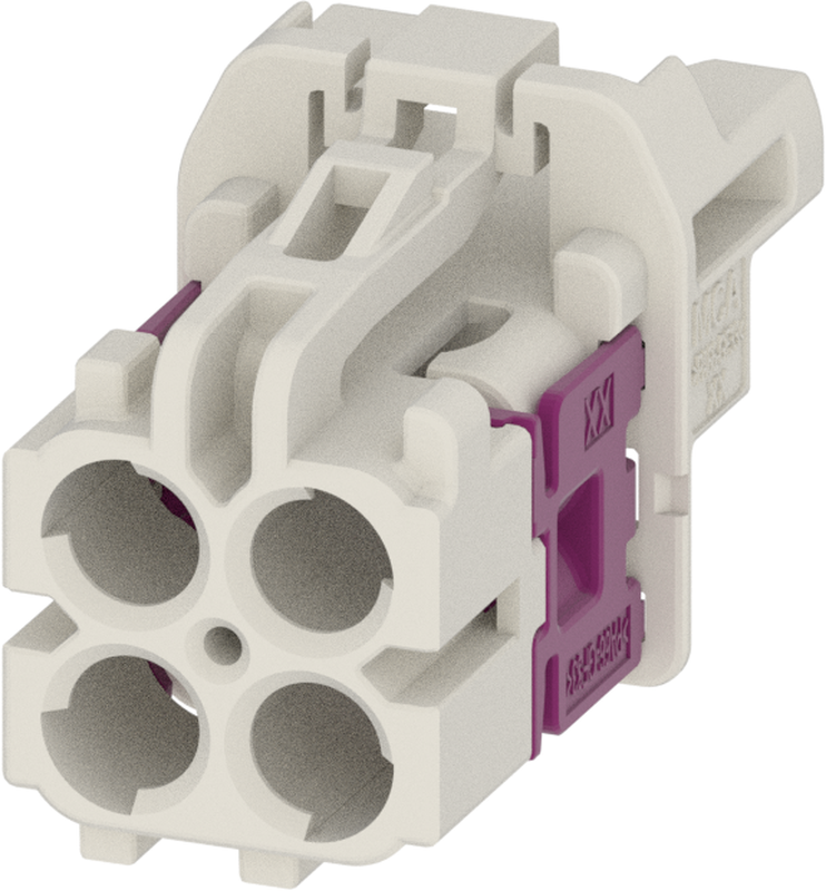 4 Port 2 Row MCA-A Female Mini Coax White Code B