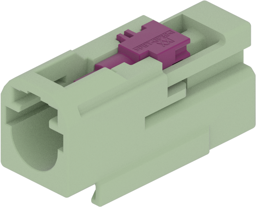 1 Port 1 Row MCA-B Male Mini Coax Green Code N