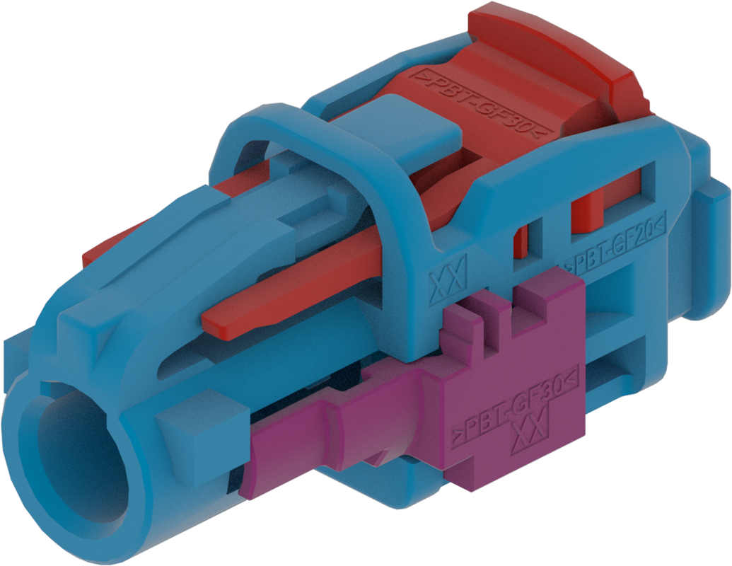 1 Port 1 Row MCA-B Female Mini Coax Blue Code C