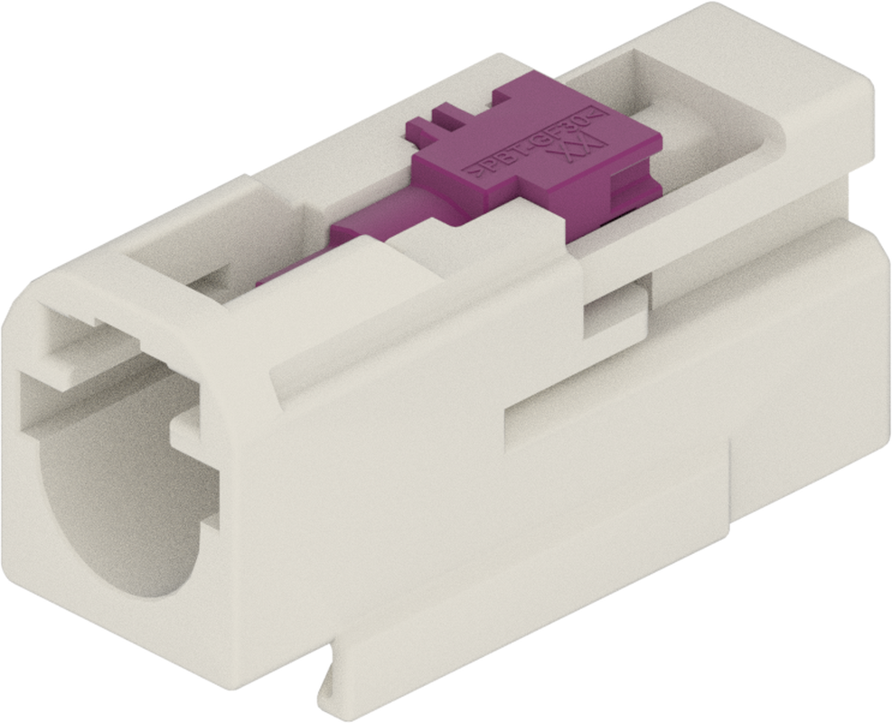 1 Port 1 Row MCA-B Male Mini Coax White Code B