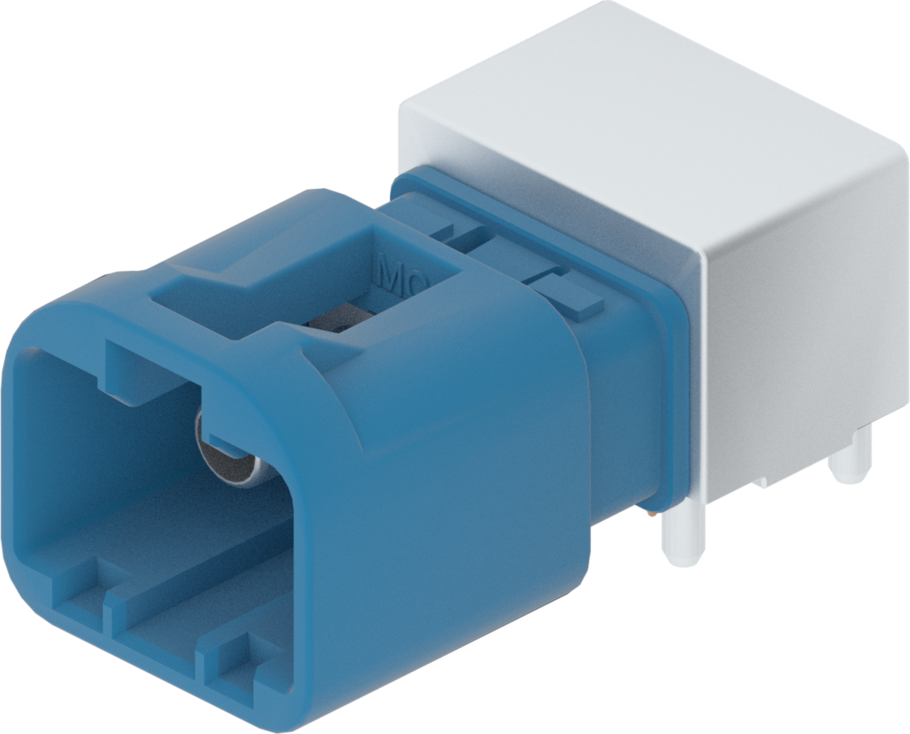 2 Port 1 Row MCA-A Male Mini Coax Blue Code C