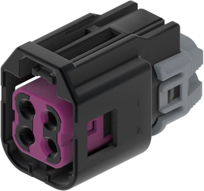 4 Port 2 Row MCA-A Female Mini Coax Black Code A