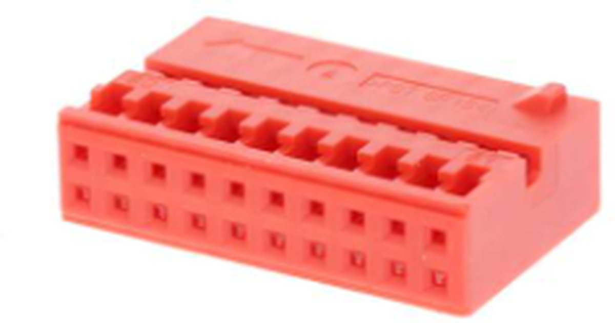 20 Way F MTS 0.64 Unsealed Connector Red
