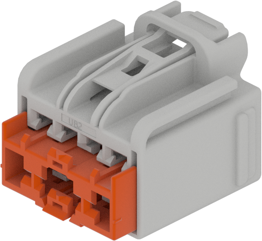 8 Way F OCS 2.8 Unsealed Connector Gray