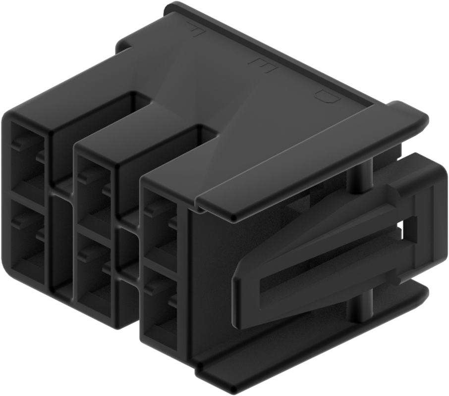 6 Way Female 2.8 MetriPack (M/P) Unsealed Connector Black