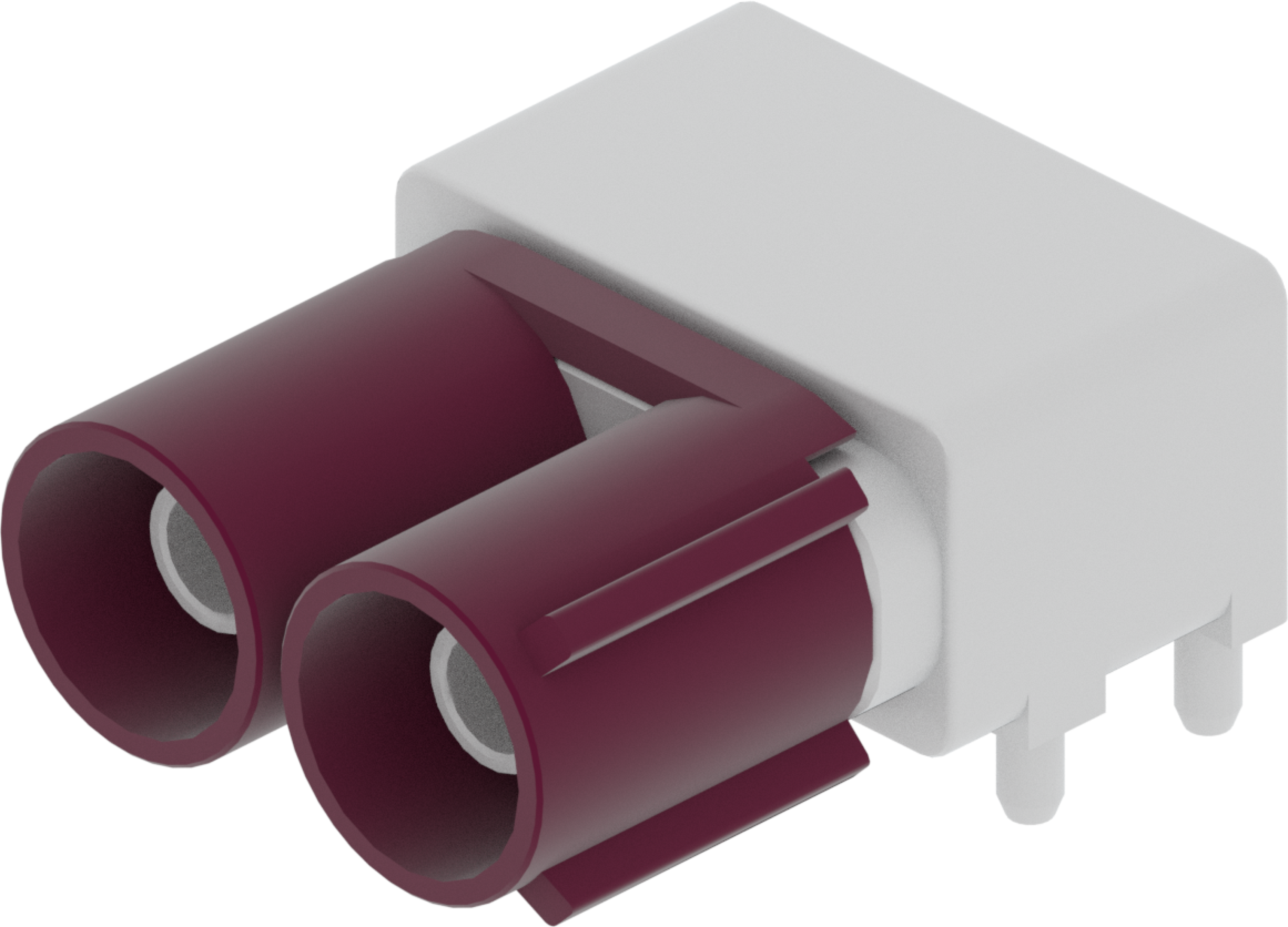 2 Port 1 Row Male Fakra Claret Voilet Code D