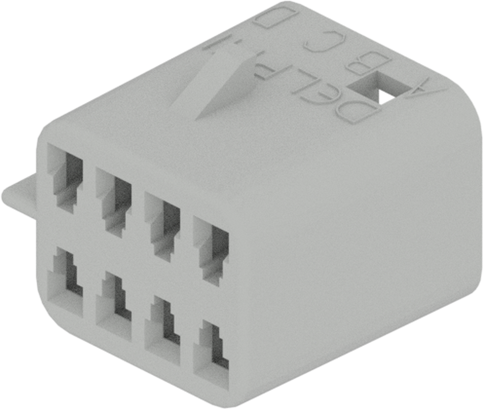 8 Way Female M/P 150 Unsealed Connector Light Grey