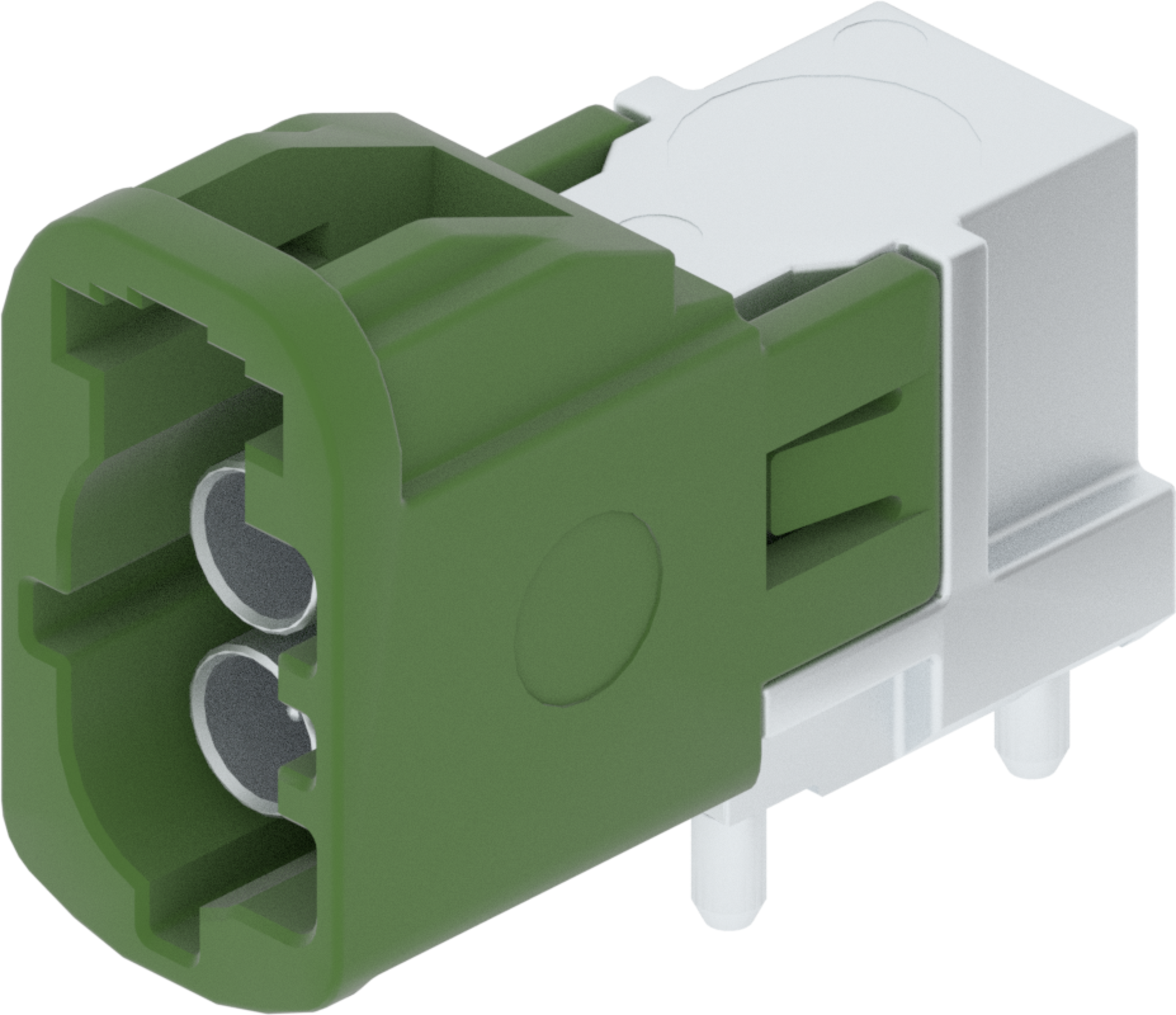 2 Port 2 Row MCA-B Male Mini Coax Green Code E