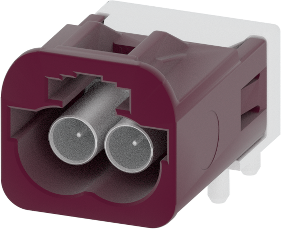 2 Port 1 Row MCA-B Male Mini Coax Claret Violet Code D