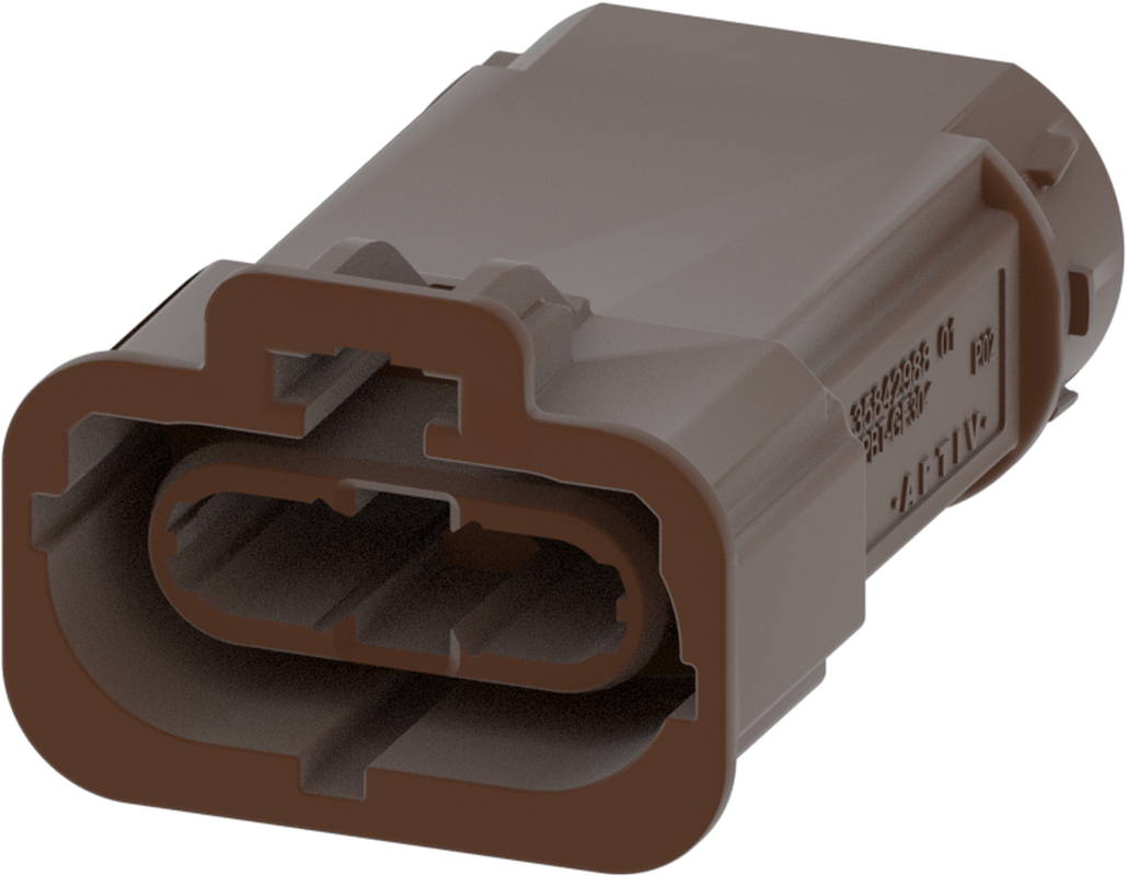 2 Port 1 Row Male H-MTD Brown Code F