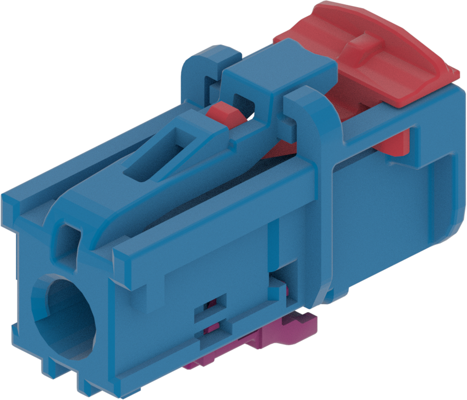1 Port 1 Row MCA-A Female Mini Coax Blue Code C
