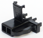 2 Way F FASTIN-ON 2.8 Unsealed Connector Black