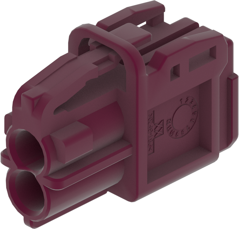 2 Port 2 Row MCA-B Female Mini Coax Claret Violet Code D