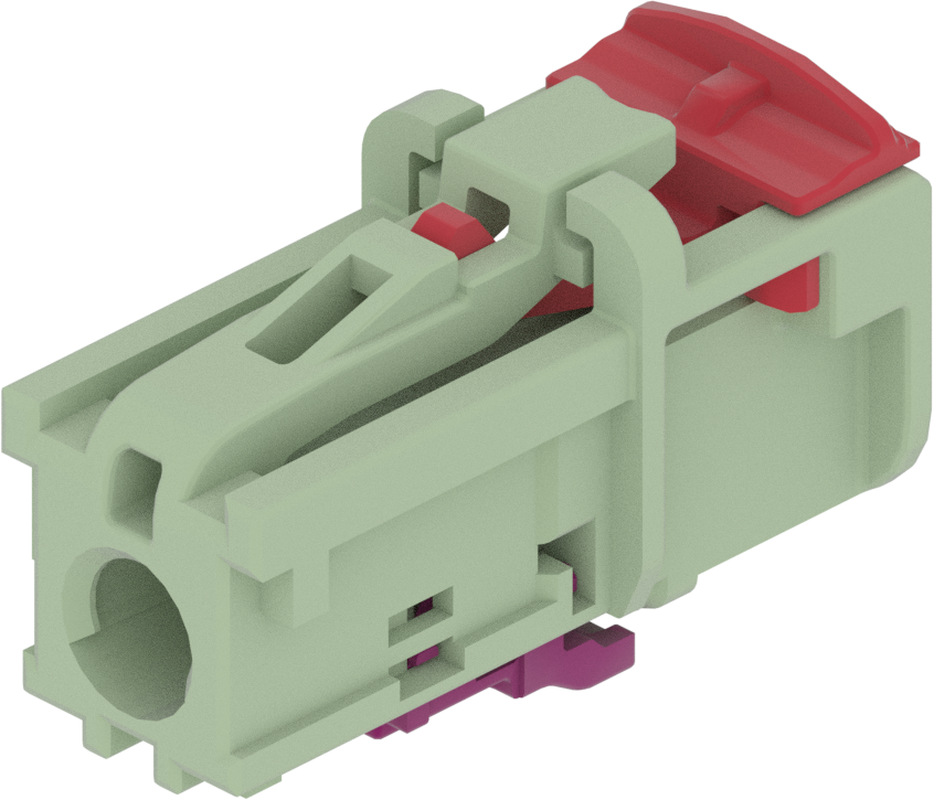 1 Port 1 Row MCA-A Female Mini Coax Green Code L