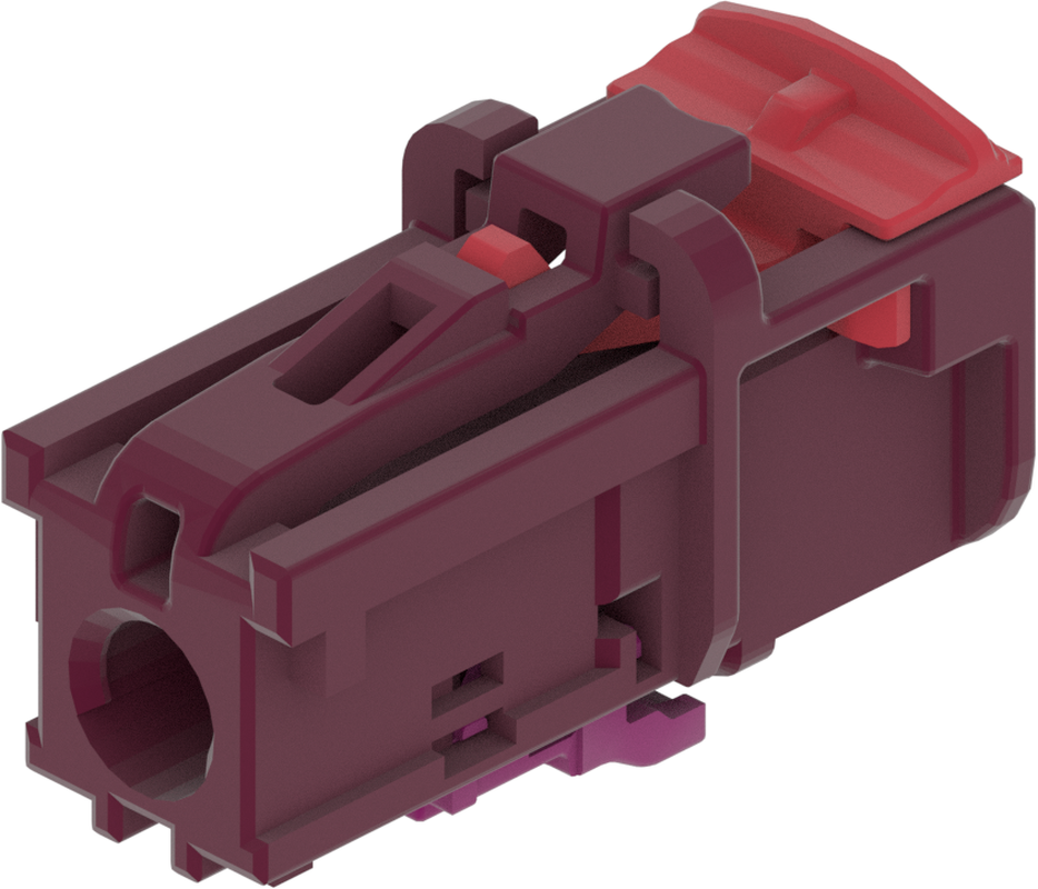 1 Port 1 Row MCA-A Female Mini Coax Claret Violet Code D