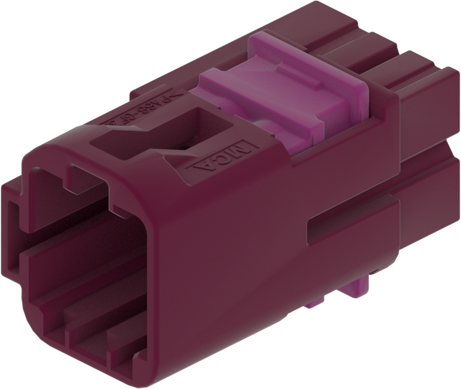 4 Port 2 Row MCA-A Male Mini Coax Claret Violet Code D