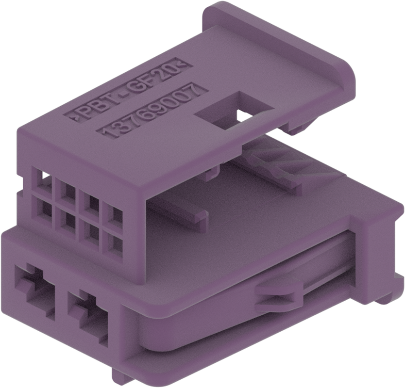 10 Way Female MIXED Unsealed Connector Violet
