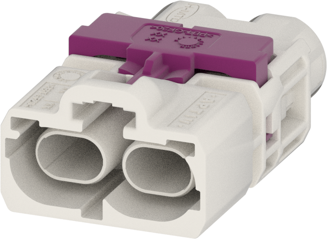 2 Port 1 Row Male H-MTD Natural White Code B