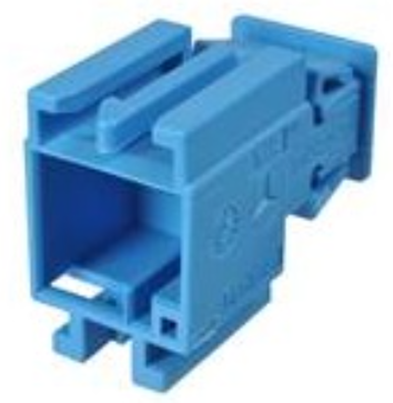 8 Way M MTS 0.64 Unsealed Connector Blue-Light