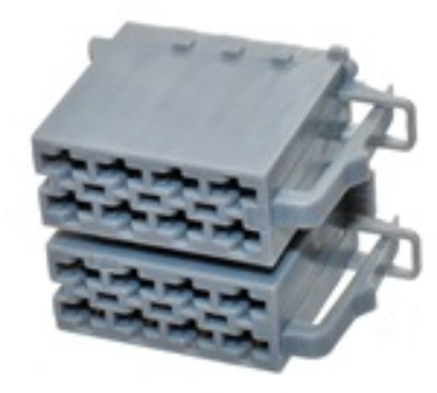 16 Way F DCS-2 2.8 Unsealed Connector Gray