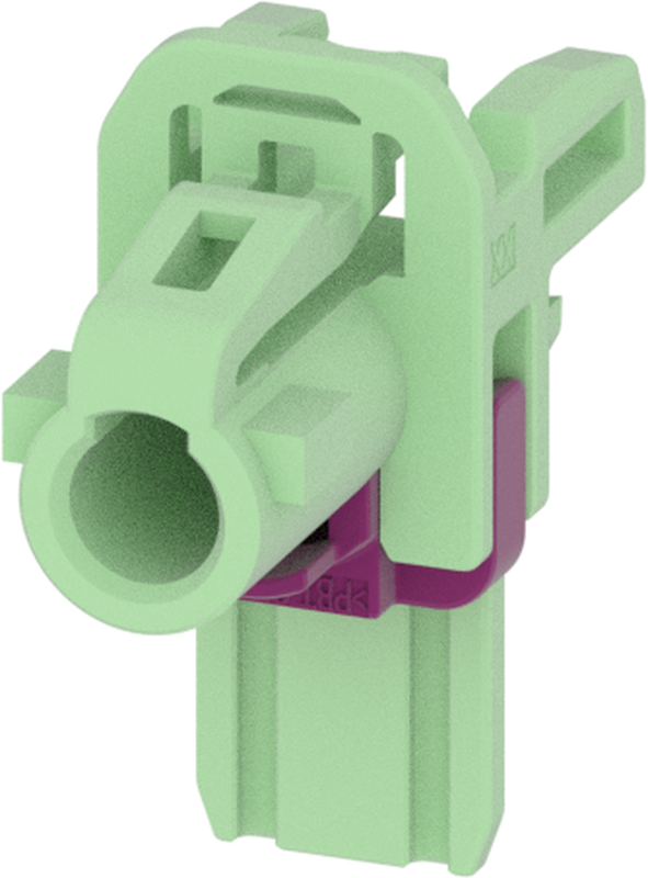 1 Port 1 Row MCA-B Female Mini Coax Pastel Green Code N