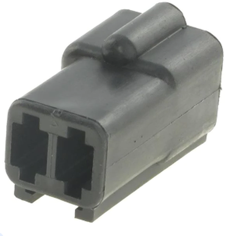 2 Way Male 6.3 56 SERIES Unsealed Connector Black