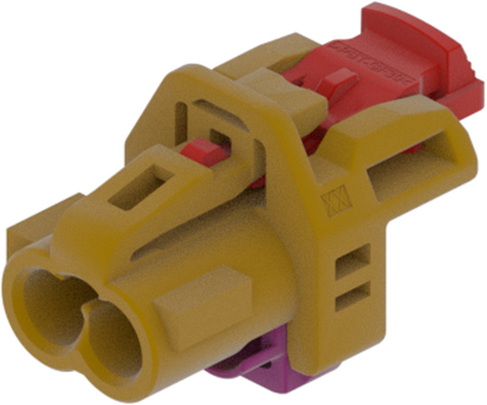 2 Port 1 Row MCA-B Female Mini Coax Curry Code K