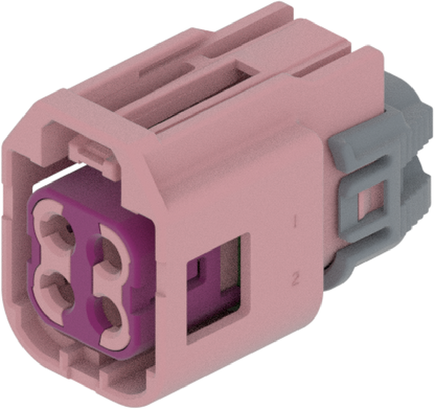 4 Port 2 Row MCA-A Female Mini Coax Heather Violet Code H