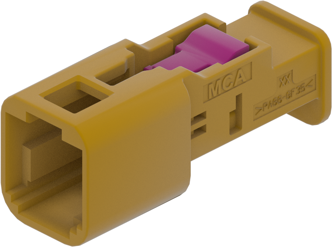 1 Port 1 Row MCA-A Male Mini Coax Curry Code K