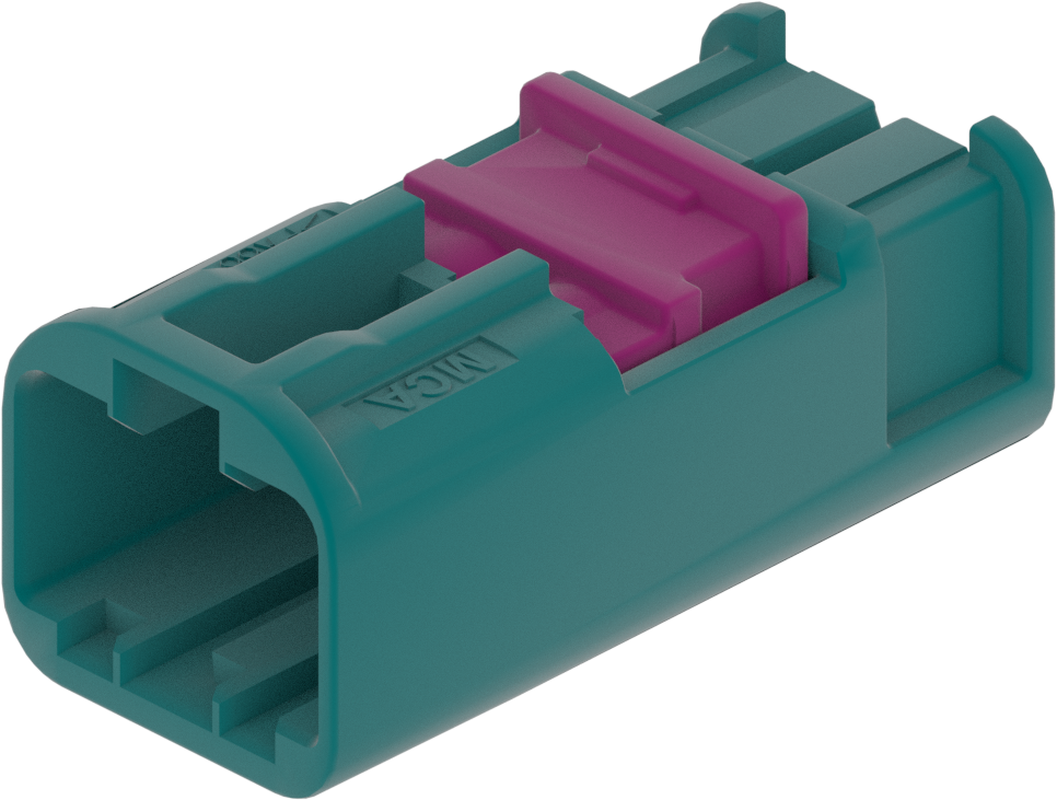 2 Port 1 Row MCA-A Male Mini Coax Water Blue Code Z