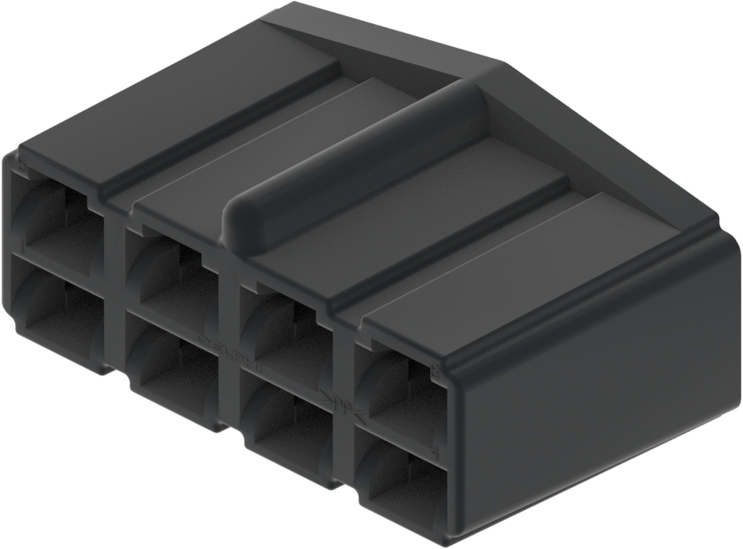 8 Way F 56 SERIES 6.3 Unsealed Connector Black