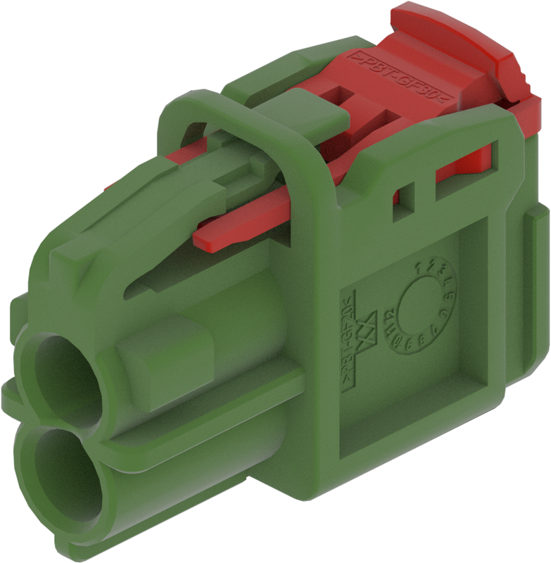 2 Port 2 Row MCA-B Female Mini Coax Green Code E