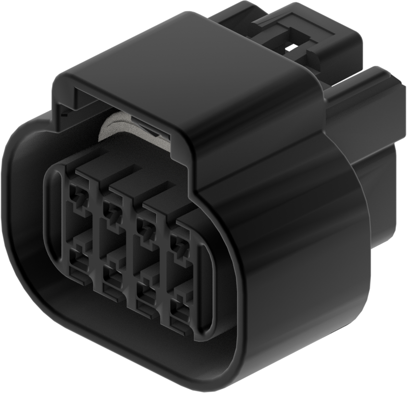 8 Way Female GT FBT 1.5 Sealed Connector Black