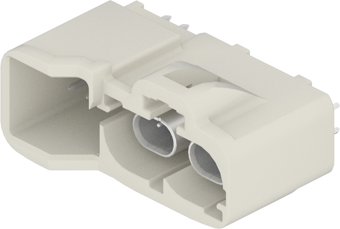 2 Port 1 Row Male H-MTD White Code B