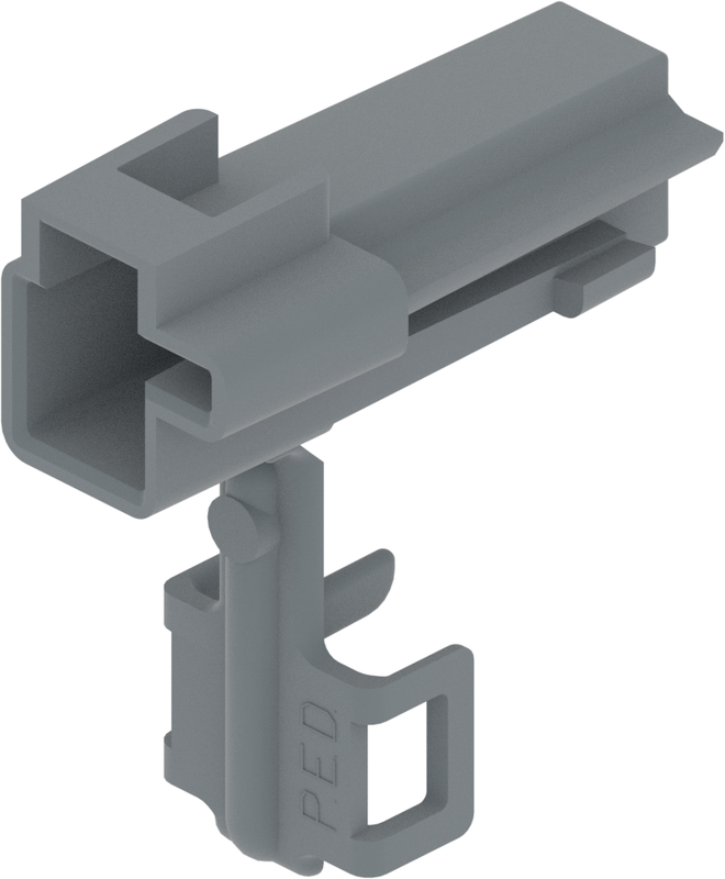 1 Way M MetriPack (M/P) 4.8 Unsealed Connector Gray-Medium