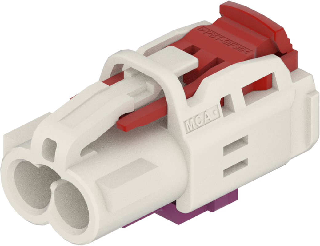 2 Port 1 Row MCA-B Female Mini Coax White Code B