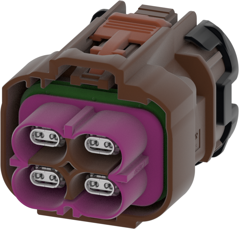 4 Port 2 Row Female H-MTD Brown Code F