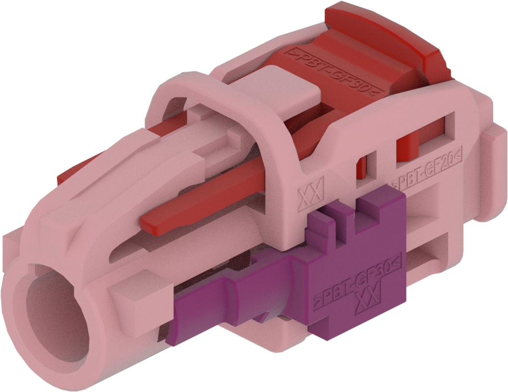 1 Port 1 Row MCA-B Female Mini Coax Pink Light Code H