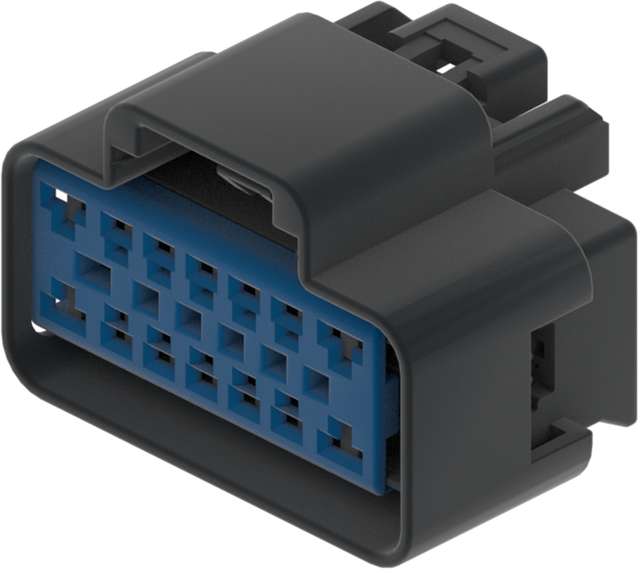 14 Way Female 1.5 2.8 MIXED Unsealed Connector Black