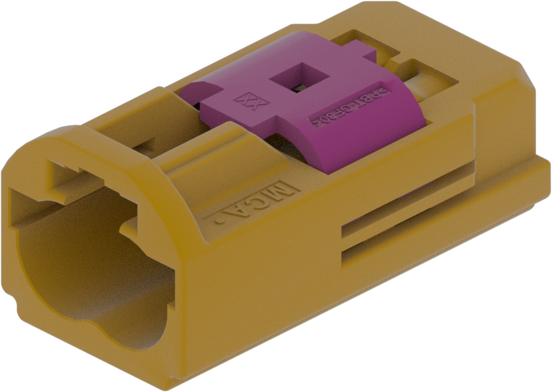 2 Port 1 Row MCA-B Male Mini Coax Curry Code K