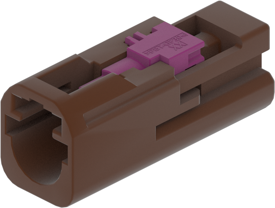 1 Port 1 Row MCA-B Male Mini Coax Brown Code F