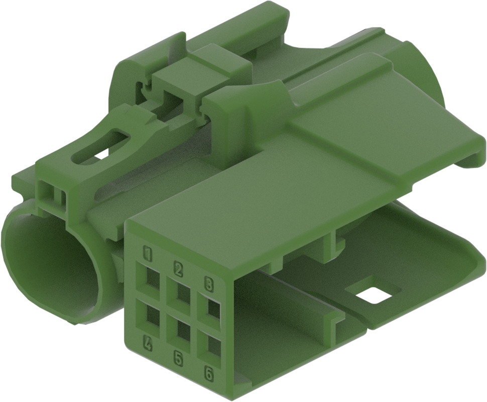 1 Port 1 Row Female H-MTD Green Code E