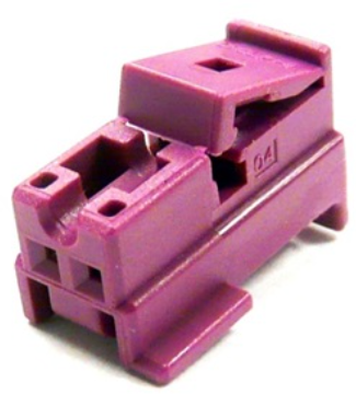 2 Way F MTS 0.64 Unsealed Connector Purple