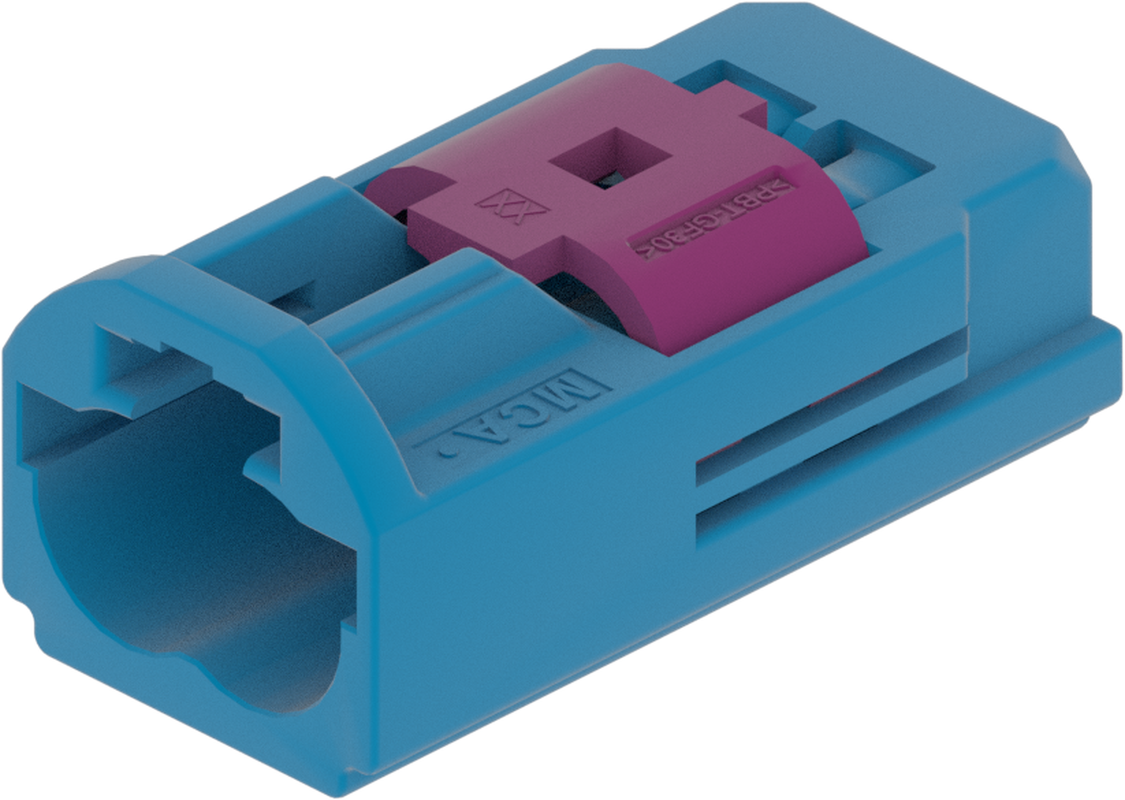 2 Port 1 Row MCA-B Male Mini Coax Blue Code C