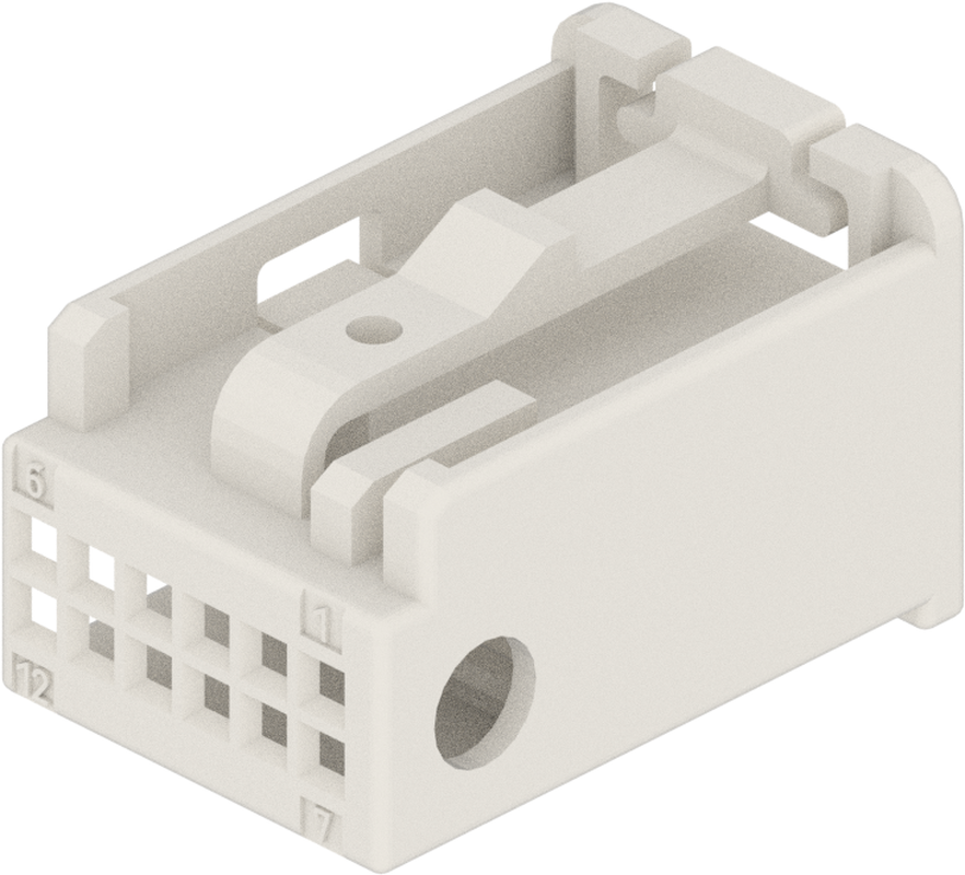 12 Way F MTS 0.64 Unsealed Connector Natural