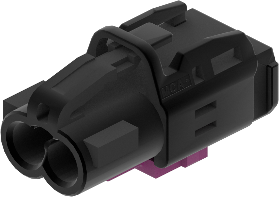 2 Port 1 Row MCA-B Female Mini Coax Black Code A